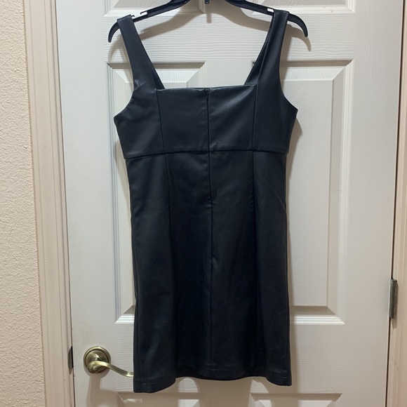 The Drop Women's Hank Vegan Leather Square-Neck Mini Dress - Picture 5 of 8